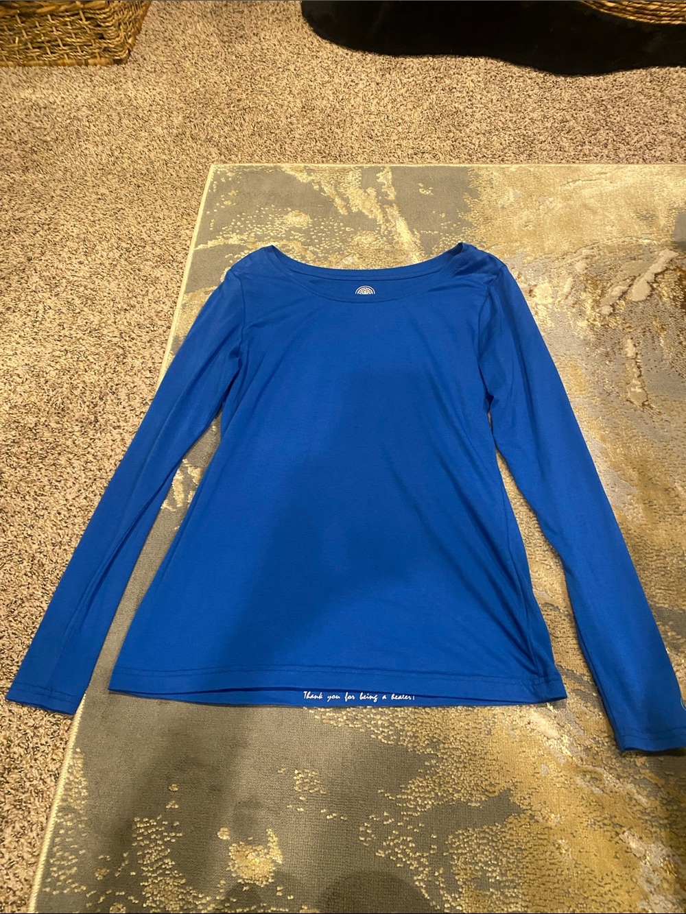 Healing hands Underscrub Royal Blue Long-Sleeve Women’s Scoop Neck Top